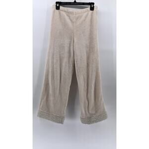 LOVE HIP Women's Light Pink Fleece Sherpa Lined Pull-On Wide-Leg Pant SZ M-L